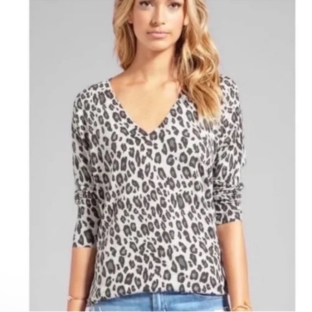 SMALL Joie | Sweaters | Joie Chyanne Leopard Print Wool Blend Neck